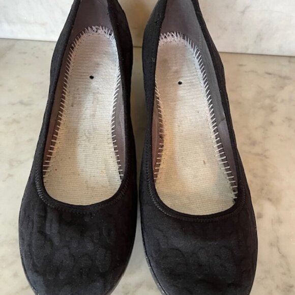 CROCS Busy Day Cual Comfort Leopard Print Black Wedge W10 - Picture 13 of 15